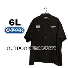 半袖メンズシャツ　OUTDOOR PRODUCTS ブラックシャツ 6L