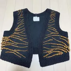 Forte Forte【美品】エモーション マクラメジャカードコットンベスト 黒