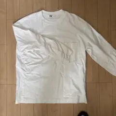 UNIQLO U限定　クルーネックT（長袖）（Lサイズ 00 WHITE）