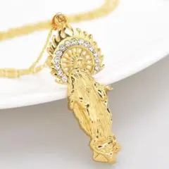 ◆新品◆聖母マリア☆上品ゴールドネックレス☆キリスト☆個性的☆男女