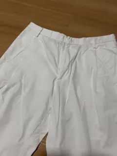 未使用に近い　ゼニア　ホワイト　ストレッチ　チノトラウザーズ　46