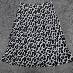 円形模様 プリーツスカート Mサイズ