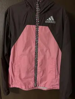 adidas ウィンドブレーカー ブラウン/ピンク　アディダス