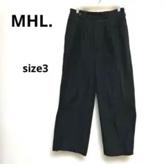 MHL. イージーワイド パンツ　size3 ブラック