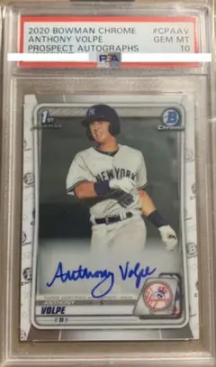 2020 bowman anthony volpe auto psa10