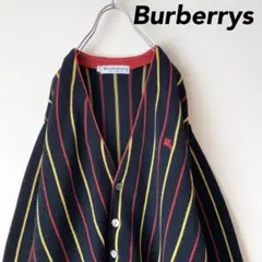 【激レア】イングランド製 古着 Burberrys ホース刺繍 カーディガン