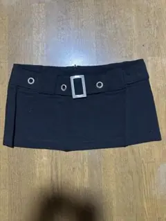ブラックベルト付きマイクロミニスカート╰(*´︶`*)╯♡