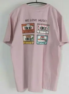 ペコちゃん 不二家 バックプリント カセットテープ 刺繍 Tシャツ L