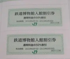 鉄道博物館入館割引券 JR東日本株主優待 2枚
