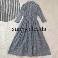 サニークラウズ ストライプシャツワンピース M