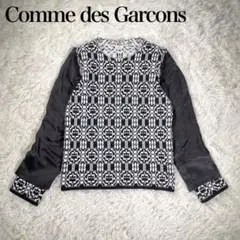 【極美品】Comme des Garcons AD2021 総柄切り替えニット