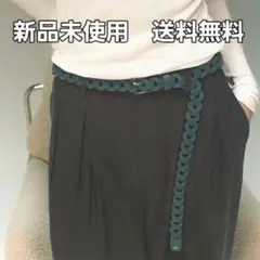 LIDNM　Llife LEATHER CHAIN BELT　PEACOCK