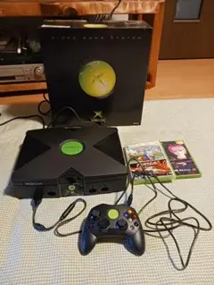 ジャンク　初代Xbox 本体一式　Microsoft　ソフト2本付き