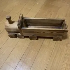 手作り木製SL型花鉢収納ボックス