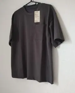 【新品】涼感ＵＶカットワイド半袖Ｔシャツ　Lサイズ　ミディアムグレー【無印良品】
