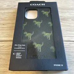 【新品未使用】COACH iPhone 16 スリムラップケース 恐竜柄
