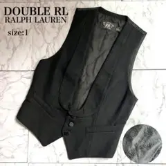 【レア/人気】DOUBLE RL ラルフローレン シルク ベスト ジレ シャドー