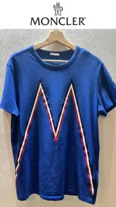 【美品】モンクレール ロゴT ブルー 井上尚弥着 ビックサイズ MAGLIA