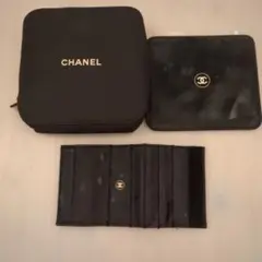【CHANELシャネル】ポーチ ミラー、ブラシケース付き