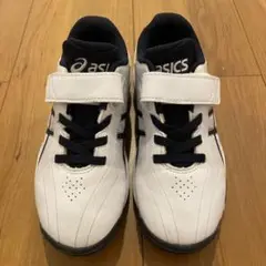 asics 白　紺　野球シューズ　18.0cm