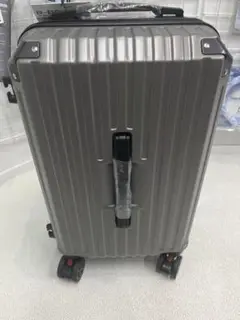 キャリーケースダークグレーストッパー機能カップホルダー付きTSAロック搭載耐衝撃