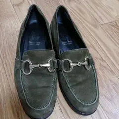 Patte e Simono オリーブグリーン ローファー