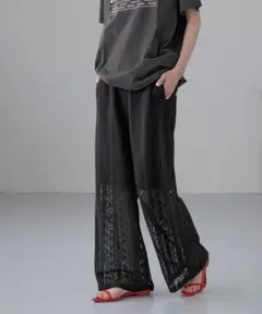 ローリーズファーム　レースイージーパンツ