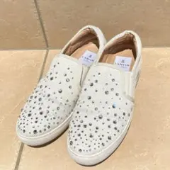 LANVIN en Bleuビジュー装飾スリッポン キナリ　23.5