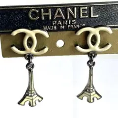 CHANEL シャネル ピアス ココマーク エッフェル塔 美品 箱付き 刻印あり