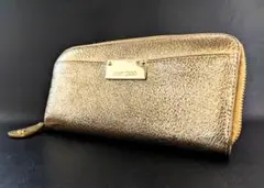【美品✨】ジミーチュウ財布 長財布 ラウンドファスナー ゴールド