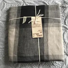 無印良品　　 掛ふとんカバー リネン　セミダブル 黒チェック