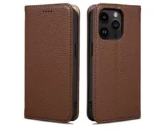 iPhone14 Proケース手帳型カード収納スタンド機能付きブラウン未使用！