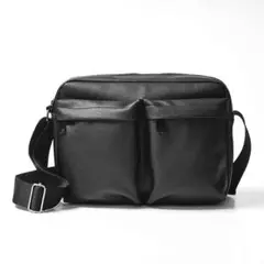 メンズ　ブラック ショルダーバッグ　THE SMART SHOULDER BAG