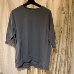 CINEMA CLUB ブルーグレー 五分袖 TシャツMサイズ
