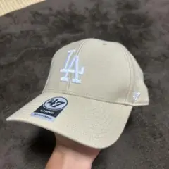 47 Dodgers キャップベージュ　ストリート　アメカジ　UK HIPHOP