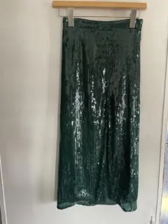 スパンコール スリット タイトスカート