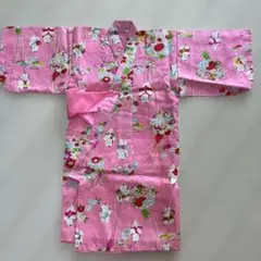 ■E49■未使用品■正絹■アンティーク　女の子　袷　着物■着丈62　裄丈 39
