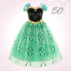 ドレス ワンピース プリンセスドレス 子供 キッズ グリーン 緑 150