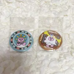 おぱんちゅうさぎ　ラムセス大王展　コラボ　缶バッジ　２種セット