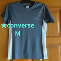 ★converse メンズ　グレー 半袖 Tシャツ　スポーツ　トレーニング　Ｍ
