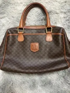 セリーヌ CELINE ハンドバッグ ボストンバッグ マカダム柄 トリオンフ 茶