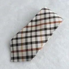【美品】ダックス　DAKS ネクタイ　チェック柄　シルク　絹　メンズ