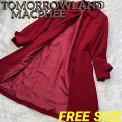 ✨極美品✨トゥモローランド マカフィー ステンカラーコート ウール 赤 レッド