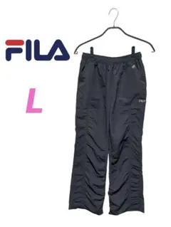FILA ダークグレー フレアパンツLサイズ