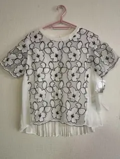 花柄刺繍 Tシャツ サイズS