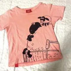 OJICO 羊イラスト ピンク Tシャツ