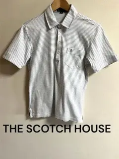 THE SCOTCH HOUSE ストライプ ポロシャツ S