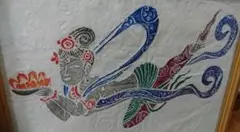 献果飛天 天女の拓本 唐時代 中国歴史博物館蔵 絵画