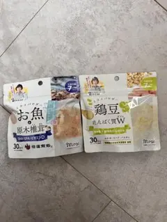 Mirai パウダーお魚➕原木椎茸30回分・鶏豆 タンパク質W離乳食 30回分