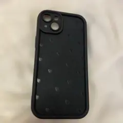 【未使用】ブラックハート模様 iPhone15plusケース